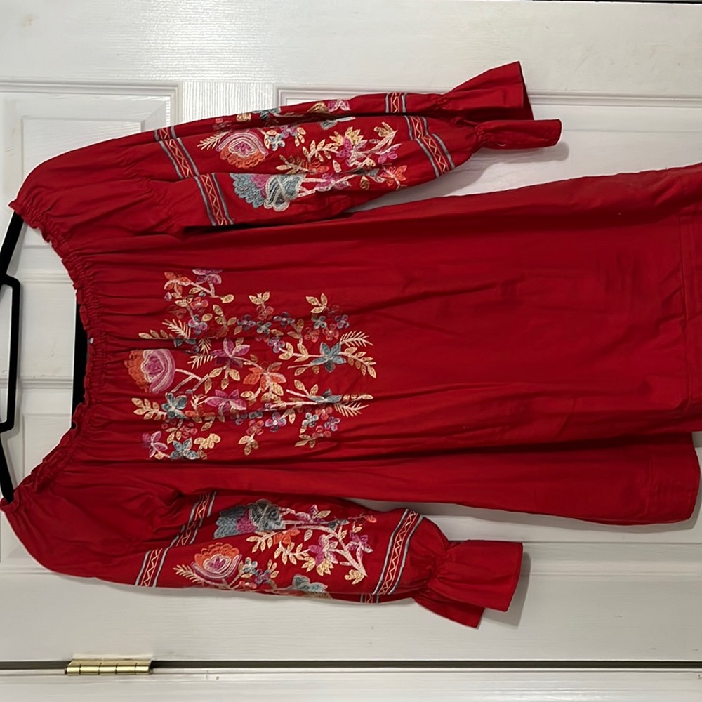 Free People embroidered tunic with pockets